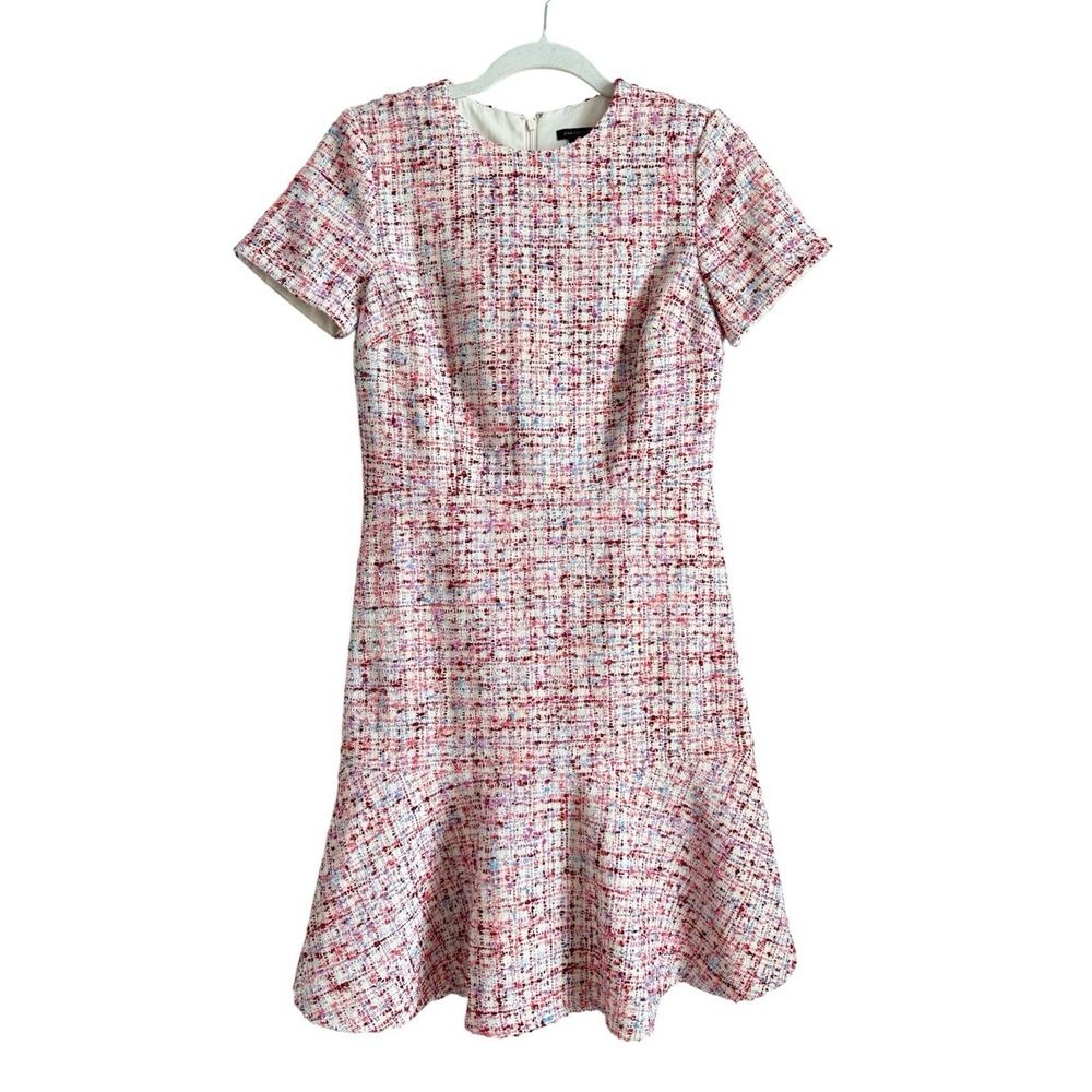 Ann Taylor Tweed Fit & Flare Lined Dress Preppy Legally Blonde Womens Size 2 NEW